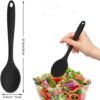 Ibenzoa® Set van vier hittebestendige siliconen keukenlepels voor veelzijdig gebruik