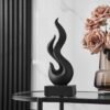 Ibenzoa® Abstracte zwarte vlam sculpturen voor stijlvolle huis- en kantoorinrichting