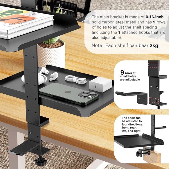 Ibenzoa® Praktische bureau-organizer met verstelbare klem voor efficiënte werkruimte Ibenzoa® Praktische bureau-organizer met verstelbare klem voor efficiënte werkruimte