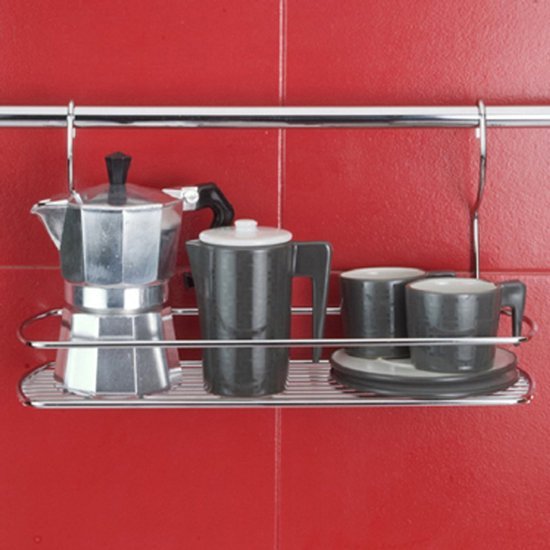 Ibenzoa® Verchroomde plank voor stijlvolle organisatie in keuken of badkamer