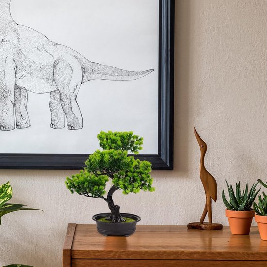 Ibenzoa® Levensechte kunstbonsai van 34 cm voor stijlvolle interieurdecoratie