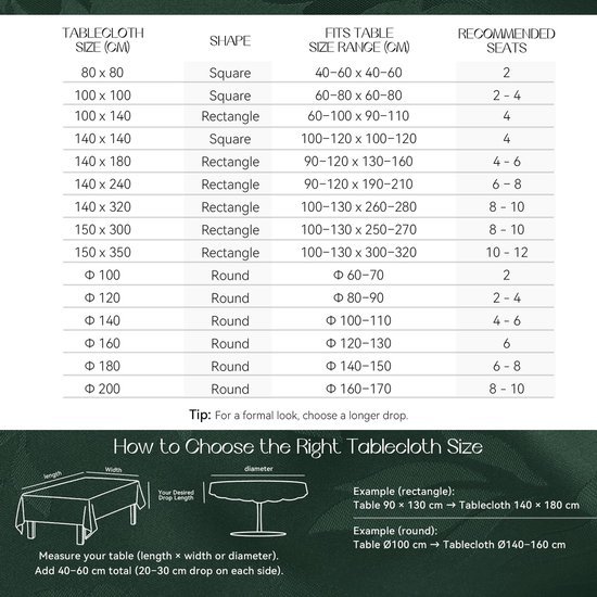 Ibenzoa® Waterafstotend rond tafelkleed 120 cm met luxe damastpatroon in mintgroen Ibenzoa® Waterafstotend rond tafelkleed 120 cm met luxe damastpatroon in mintgroen