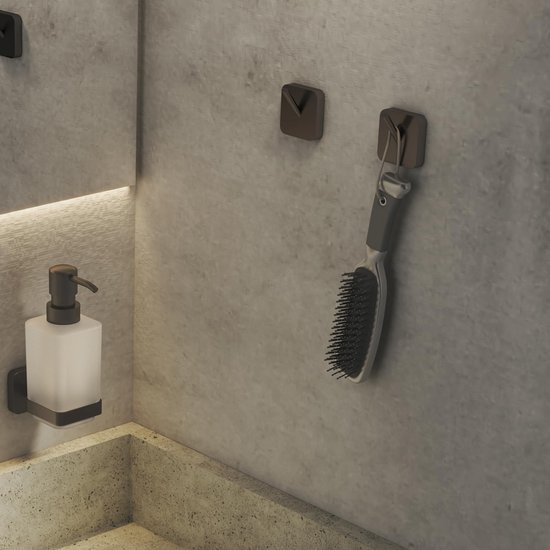 Ibenzoa® Set van twee stijlvolle wandhaken in grafietkleur voor kleding Ibenzoa® Set van twee stijlvolle wandhaken in grafietkleur voor kleding