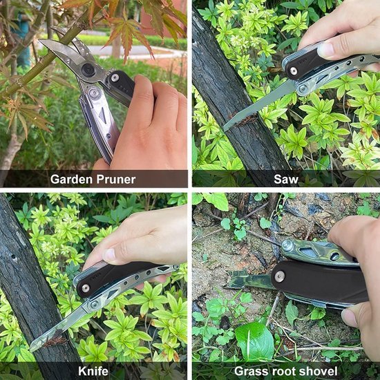 Ibenzoa® Multifunctioneel Tuingereedschap met 7-in-1 Functies voor Onderhoud en Kamperen