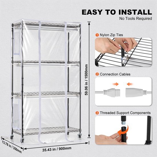 Ibenzoa® Vierlaagse plantenstandaard met geïntegreerde LED-groeilamp en timerfunctie Ibenzoa® Vierlaagse plantenstandaard met geïntegreerde LED-groeilamp en timerfunctie