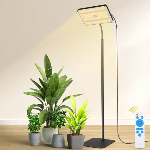 Ibenzoa® Verstelbare LED Plantenlamp met Timer en Dimbare Lichtniveaus voor Binnenplanten