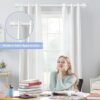 Unyqoos® Verstelbare witte gordijnstangen voor verduistering en isolatie in huis