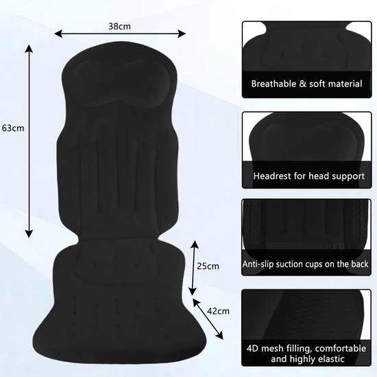 Ibenzoa® Volledig ergonomisch badkussen met antislip en comfortabele hoofdsteun