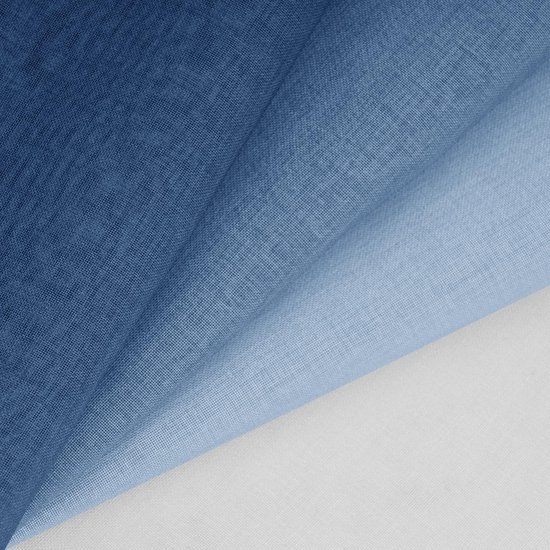Ibenzoa® Tweekleurige semi-transparante gordijnen met kleurverloop en linnenlook