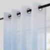 Ibenzoa® Tweekleurige semi-transparante gordijnen met kleurverloop en linnenlook