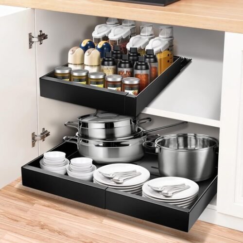 Ibenzoa® Verstelbare telescopische keukenlade voor optimale kastorganisatie