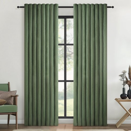 Ibenzoa® Moderne halftransparante gordijnen met oogjes voor diverse ruimtes