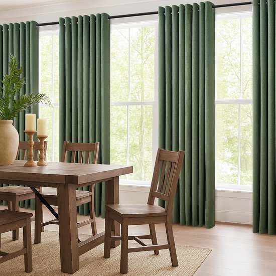 Ibenzoa® Moderne halftransparante gordijnen met oogjes voor diverse ruimtes