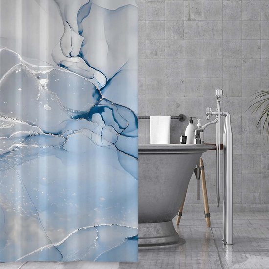 Ibenzoa® douchegordijn met en