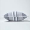 Ibenzoa® Gestreepte grijs-witte kussenhoes van katoen met ritssluiting 45x45 cm