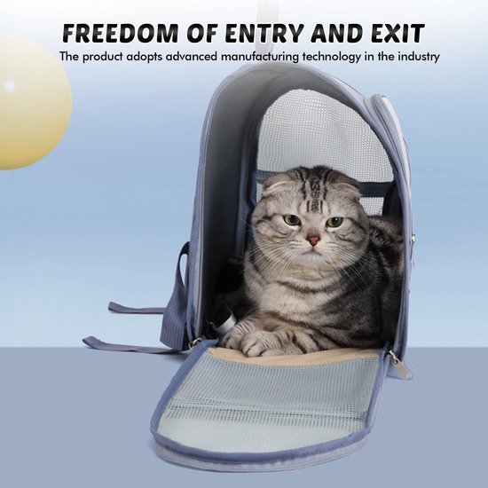 Ibenzoa® Draagbare en ademende rugzak voor kleine honden en katten tot 10 kg