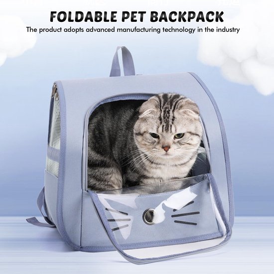Ibenzoa® Draagbare en ademende rugzak voor kleine honden en katten tot 10 kg