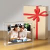 Unyqoos® Set van drie frameloze acryl fotolijsten voor dubbelzijdig gebruik op bureau