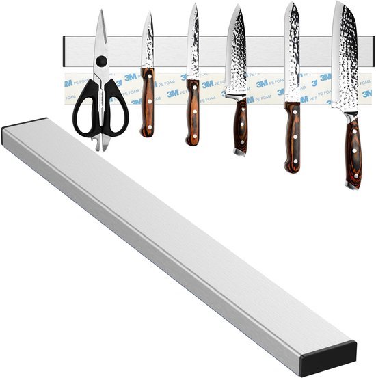 Ibenzoa® Zelfklevende magnetische messenstrip van 30 cm voor een georganiseerde keuken