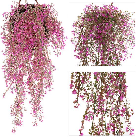 Ibenzoa® Set van 2 decoratieve hangende bloemen voor binnen en buiten gebruik Ibenzoa® Set van 2 decoratieve hangende bloemen voor binnen en buiten gebruik