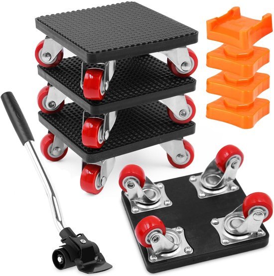 Ibenzoa® Meubeltransportset met 360 graden draaibare wielen voor zware objecten