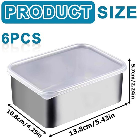 Ibenzoa® Set van 6 roestvrijstalen met