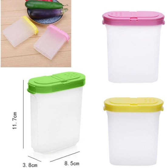 Ibenzoa® Transparante en luchtdichte opbergdozen set voor kruiden en specerijen