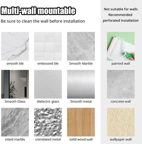 Ibenzoa® Set van twee metalen wandplanken voor stijlvolle en functionele opbergruimte