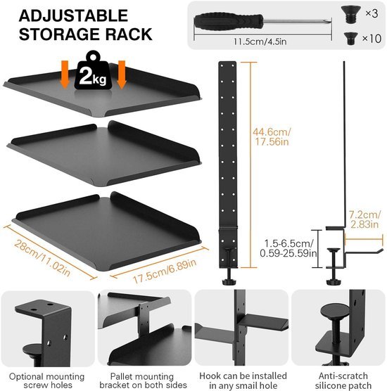 Ibenzoa® Praktische bureau-organizer met verstelbare klem voor efficiënte werkruimte Ibenzoa® Praktische bureau-organizer met verstelbare klem voor efficiënte werkruimte
