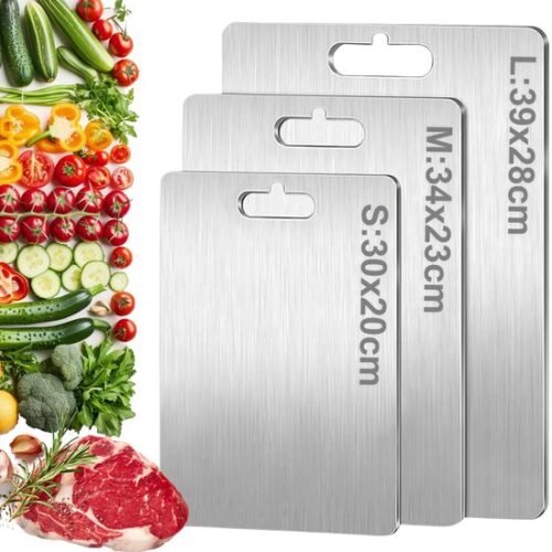 Unyqoos® Drie-delige titanium snijplankenset voor veelzijdig gebruik in de keuken