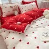 Ibenzoa® Romantisch dekbedovertrekset met hartmotief voor een sfeervol interieur