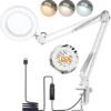 Ibenzoa® Verstelbare LED Vergrootlamp met Klem en Standaard voor Diverse Toepassingen