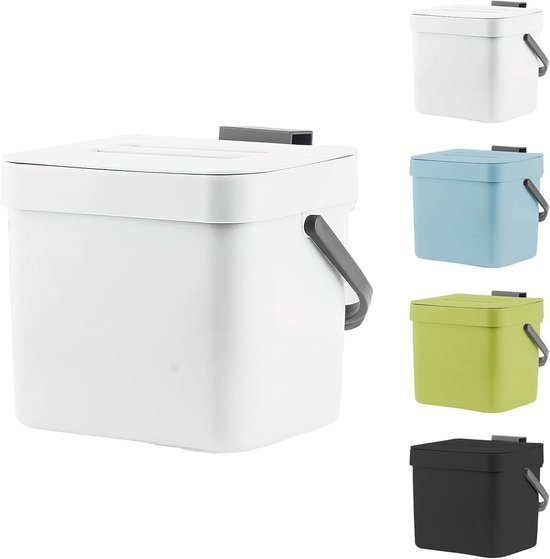 Ibenzoa® Geurdichte keukencompostemmer met ophangsysteem voor voedselafval