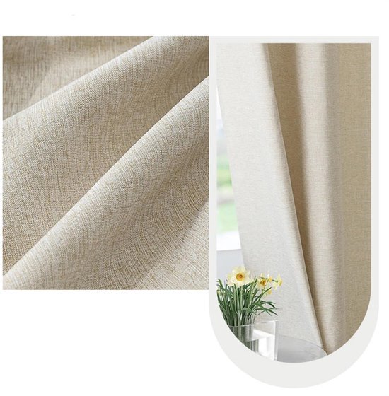 Ibenzoa® Waterdichte beige douchegordijn met elegante afwerking voor badkamer Ibenzoa® Waterdichte beige douchegordijn met elegante afwerking voor badkamer
