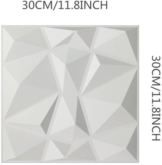 Ibenzoa® Set van 25 waterdichte 3D-wandpanelen met diamantstructuur voor interieurdecoratie Ibenzoa® Set van 25 waterdichte 3D-wandpanelen met diamantstructuur voor interieurdecoratie