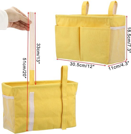 Ibenzoa® Praktische nachtkast organizer met meerdere zakken en verstelbare bevestiging