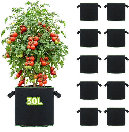 Unyqoos® Set van 10 herbruikbare plantenzakken voor diverse groenten en bloemen