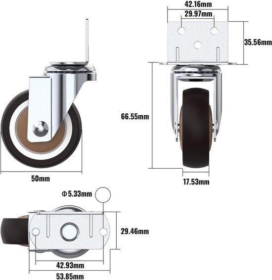 Ibenzoa® Stille 360 Graden Zwenkwielen met L-vormige Bevestiging voor Meubelverplaatsing Ibenzoa® Stille 360 Graden Zwenkwielen met L-vormige Bevestiging voor Meubelverplaatsing