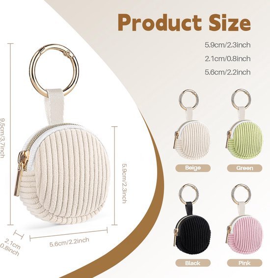 Ibenzoa® Compacte en stijlvolle sieradenetui voor dames in beige en roze