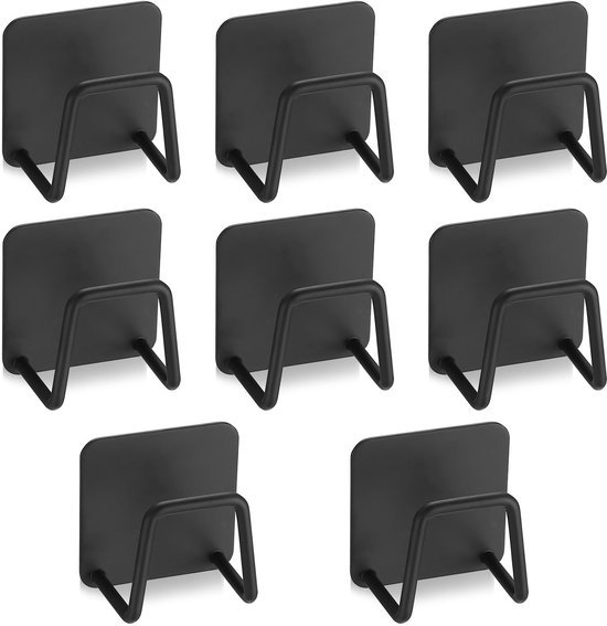 Ibenzoa® Set van 8 Zelfklevende Roestvrijstalen Sponshouders voor Keuken en Badkamer