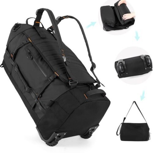 Ibenzoa® Grote opvouwbare reistas op wielen met verstelbare capaciteit en draagopties Ibenzoa® Grote opvouwbare reistas op wielen met verstelbare capaciteit en draagopties