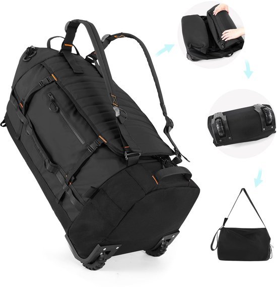 Ibenzoa® Grote opvouwbare reistas op wielen met verstelbare capaciteit en draagopties Ibenzoa® Grote opvouwbare reistas op wielen met verstelbare capaciteit en draagopties