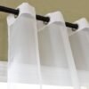 Ibenzoa® Transparant Gordijn met Kleurverloop van Voile Stof en Ogen voor Bevestiging