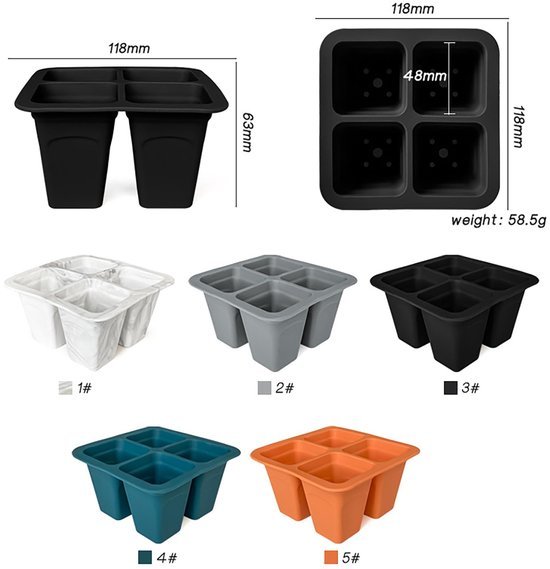 Unyqoos® Opvouwbare siliconen kweektrays met drainage voor planten en tuinieren