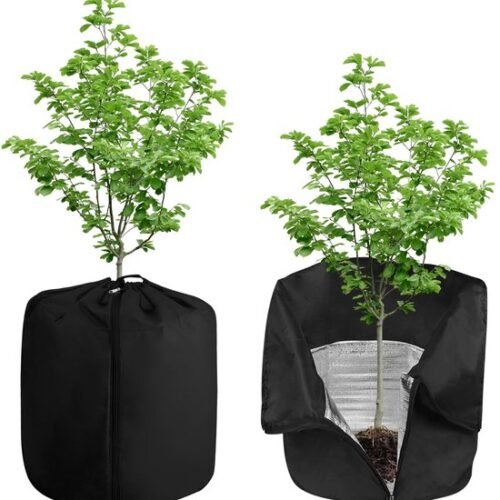 Unyqoos® Herbruikbare vorstbeschermzakken voor potplanten met ritssluiting en trekkoord Unyqoos® Herbruikbare vorstbeschermzakken voor potplanten met ritssluiting en trekkoord