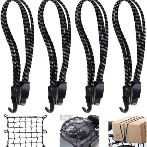 Ibenzoa® Elastische spanbanden met haak voor fiets en motor bagagedrager