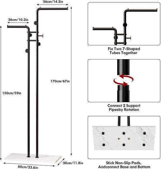 Ibenzoa® Stijlvolle zwarte metalen kapstok met vijf haken voor veelzijdig gebruik Ibenzoa® Stijlvolle zwarte metalen kapstok met vijf haken voor veelzijdig gebruik