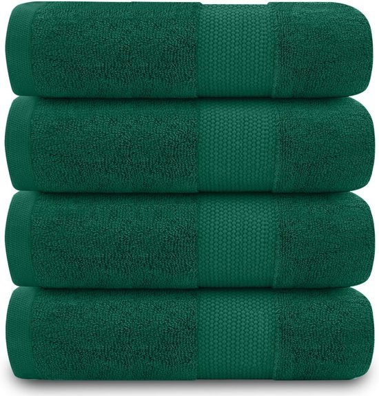 Ibenzoa® Set van vier luxe badhanddoeken van Egyptisch katoen voor ultiem comfort Ibenzoa® Set van vier luxe badhanddoeken van Egyptisch katoen voor ultiem comfort