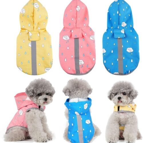 Ibenzoa® Waterdichte hondenregenjas met capuchon voor alle seizoenen en maten