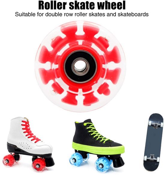 Unyqoos® Lichtgevende skatewielen set van 8 voor rolschaatsen en skateboards